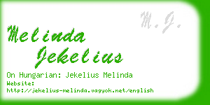 melinda jekelius business card